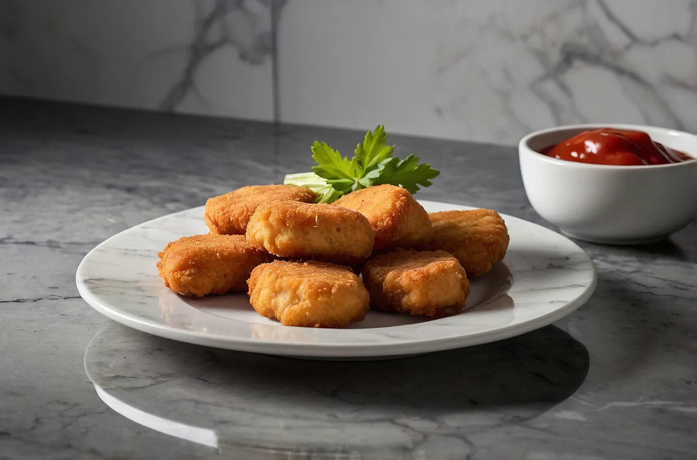 Chicken nuggets, tender and golden-brown with classic flavor.