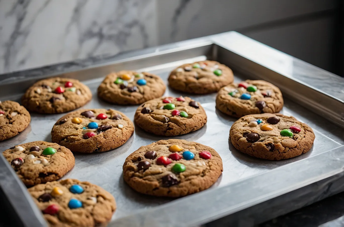 Fresh-baked cookies with a soft center and sweet, rich flavor.