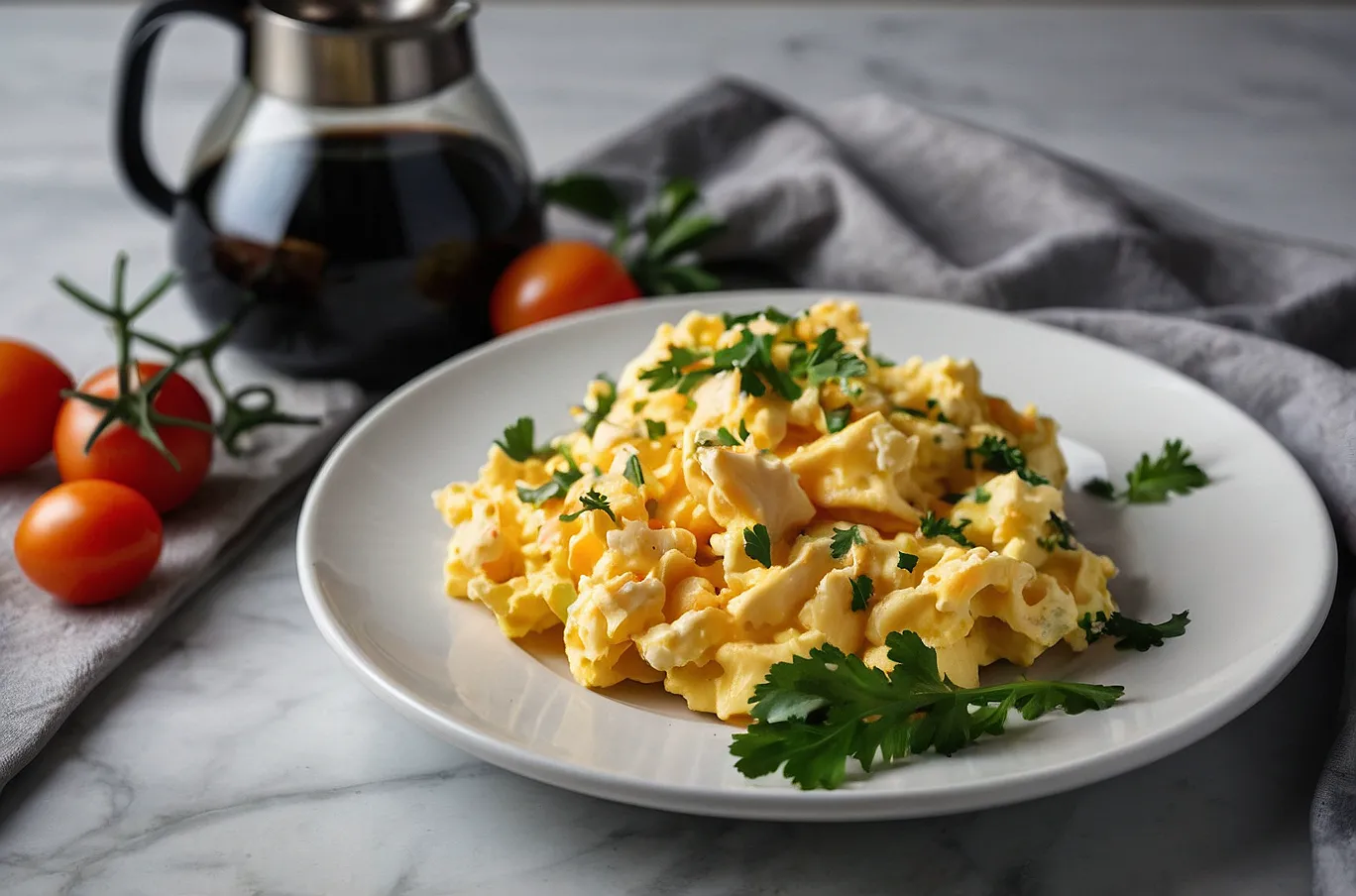 Soft, creamy, and freshly made for a hearty start.