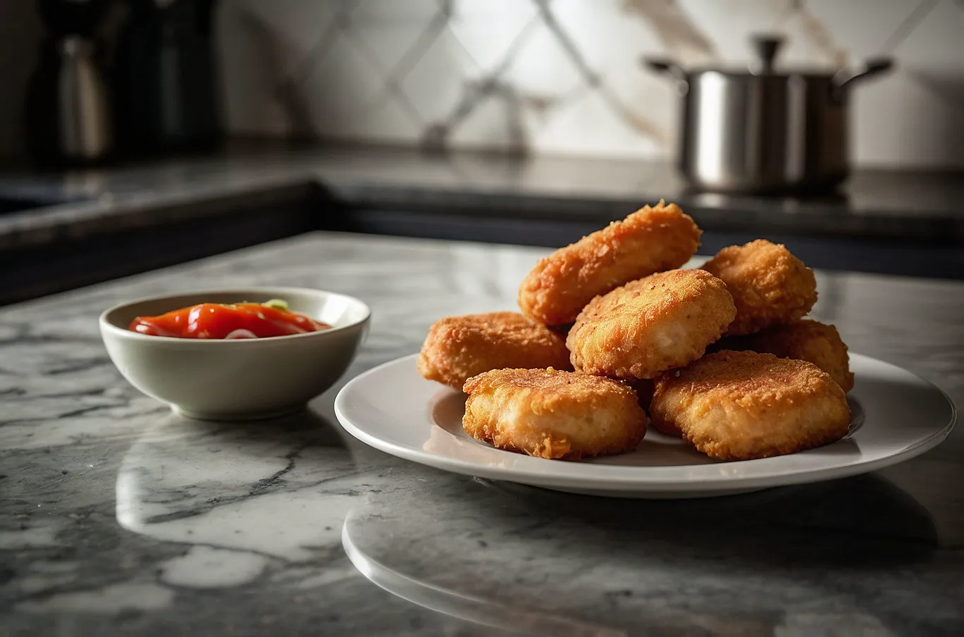 Chicken nuggets, tender and golden-brown with classic flavor.