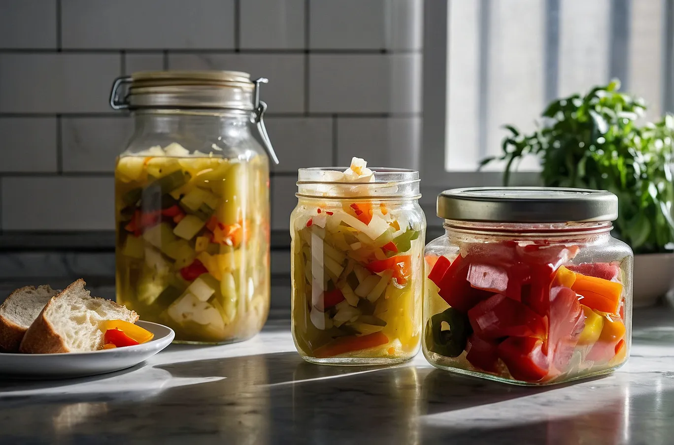 Ready-to-eat meals stored in jars for convenient later use.